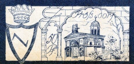 Реверс банкноты 50 fenigów Prößdorfer Spar- und Darlehnskassen-Verein (Niemcy)