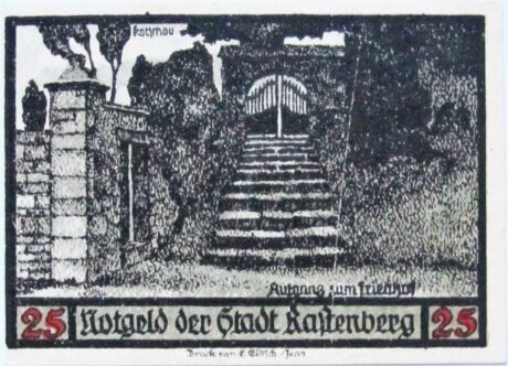 Реверс банкноты 25 fenigów (Niemcy) 1921