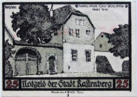 Реверс банкноты 25 fenigów (Niemcy) 1921