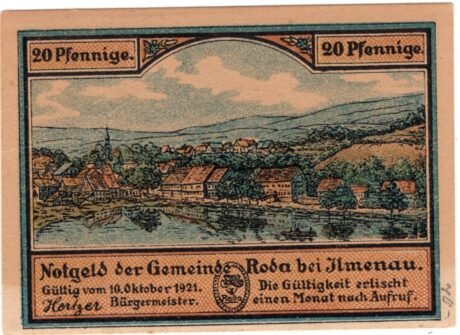 Аверс банкноты 20 пфеннигов (Германия) 1921 года