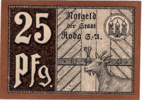 Реверс банкноты 25 fenigów (Niemcy) 1920