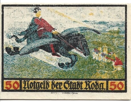 Реверс банкноты 50 fenigów (Niemcy) 1921