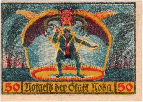 Реверс банкноты 50 fenigów (Niemcy) 1921