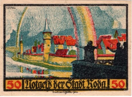 Реверс банкноты 50 fenigów (Niemcy) 1921