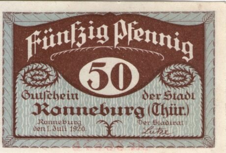 Аверс банкноты 50 пфеннигов (Германия) 1920 года