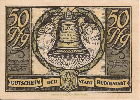 Аверс банкноты 50 fenigów (Niemcy) 1921