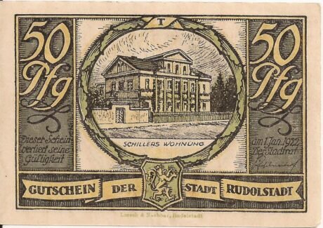 Аверс банкноты 50 fenigów (Niemcy) 1921