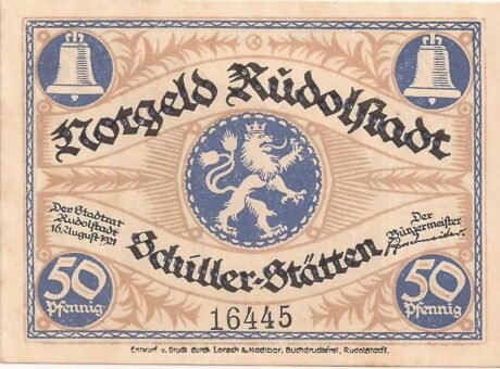 Аверс банкноты 50 fenigów (Niemcy) 1921