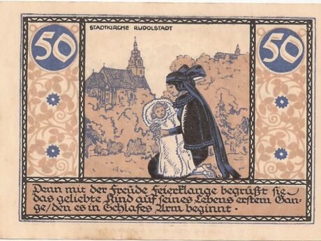 Реверс банкноты 50 fenigów (Niemcy) 1921
