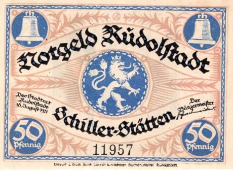 Аверс банкноты 50 fenigów (Niemcy) 1921