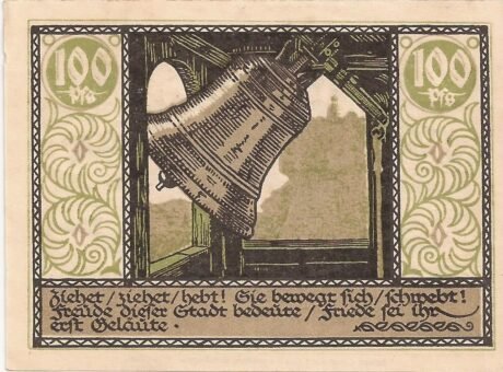 Реверс банкноты 100 fenigów (Niemcy) 1921