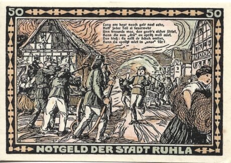 Реверс банкноты 50 fenigów (Niemcy) 1921