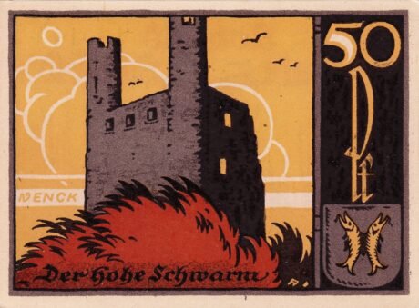Реверс банкноты 50 fenigów (Niemcy) 1921