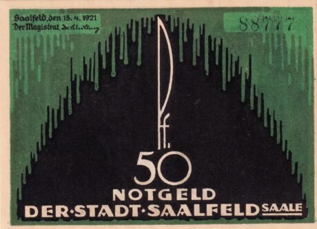 Аверс банкноты 50 fenigów (Niemcy) 1921