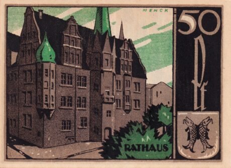 Реверс банкноты 50 fenigów (Niemcy) 1921