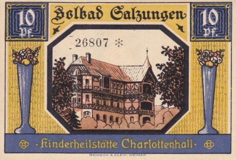 Реверс банкноты 10 пфеннигов (Германия) 1921 года