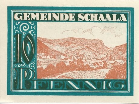 Реверс банкноты 10 fenigów (Niemcy) 1921