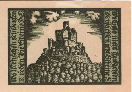 Реверс банкноты Seria historyczna 50 fenigów – numer 6 (Niemcy) 1921