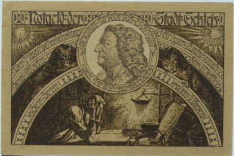 Реверс банкноты Moneta 50 fenigów Seria Böttger (Niemcy) 1921