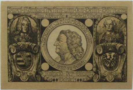 Реверс банкноты Moneta 50 fenigów Seria Böttger (Niemcy) 1921