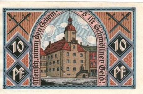 Аверс банкноты 10 fenigów (Niemcy) 1921