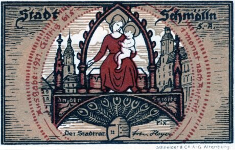 Реверс банкноты 25 fenigów (Niemcy) 1921