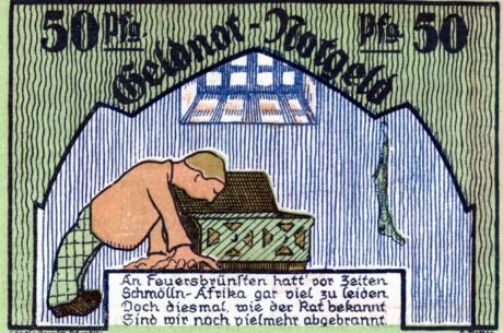 Реверс банкноты 50 fenigów (Niemcy) 1921