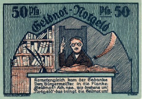 Реверс банкноты 50 fenigów (Niemcy) 1921