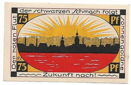 Аверс банкноты 75 пфеннигов (Германия) 1921 года