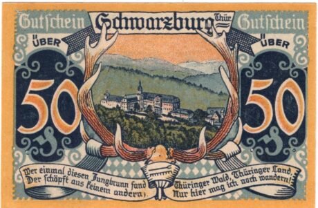 Реверс банкноты 50 fenigów (Niemcy) 1921