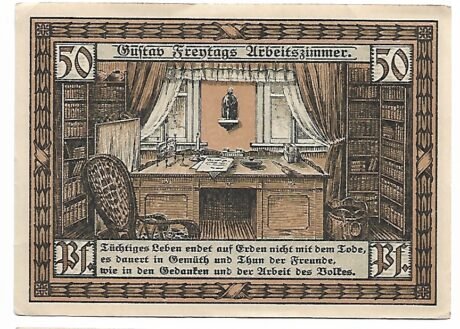 Реверс банкноты 50 fenigów (Niemcy) 1921