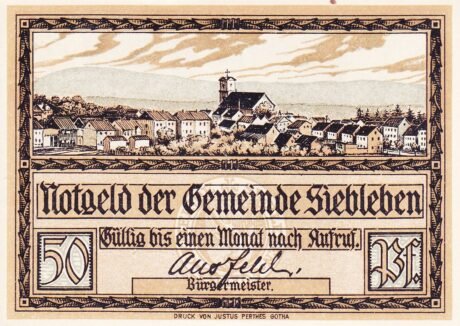 Аверс банкноты 50 fenigów (Niemcy) 1921