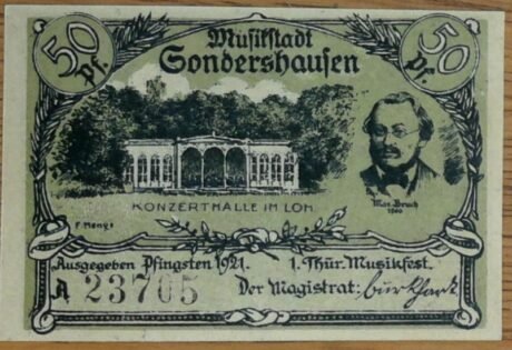 Аверс банкноты 50 fenigów (Niemcy) 1921