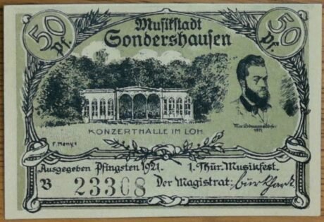 Аверс банкноты 50 fenigów (Niemcy) 1921