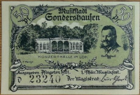 Аверс банкноты 50 fenigów (Niemcy) 1921