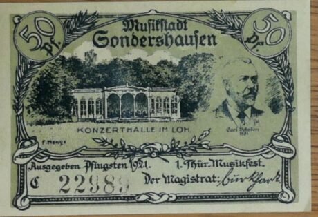 Аверс банкноты 50 fenigów (Niemcy) 1921