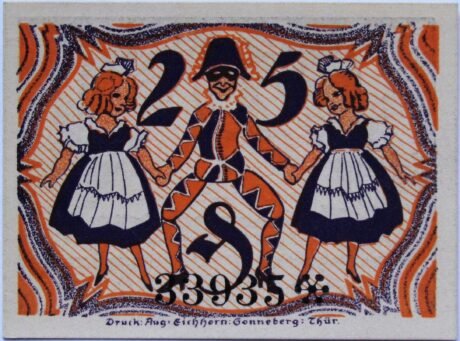 Реверс банкноты 25 fenigów (Niemcy) 1921