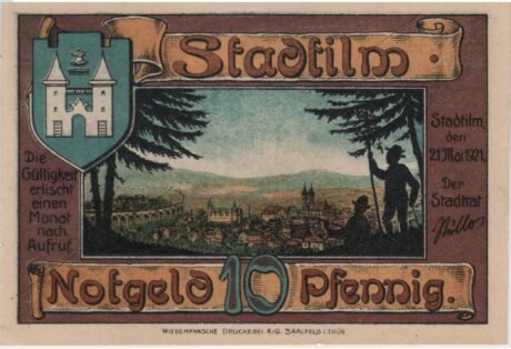 Аверс банкноты 10 fenigów (Niemcy) 1921