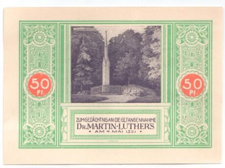 Реверс банкноты 50 fenigów (Niemcy)