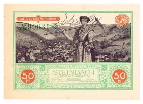 Аверс банкноты 50 fenigów (Niemcy)