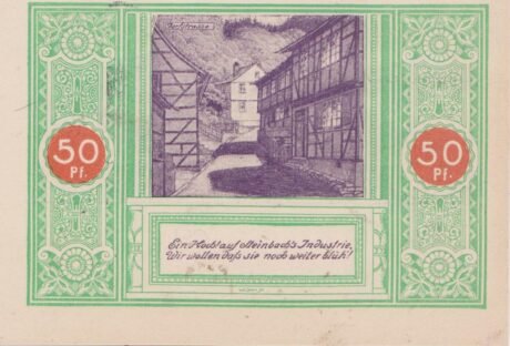 Реверс банкноты 50 fenigów (Niemcy)