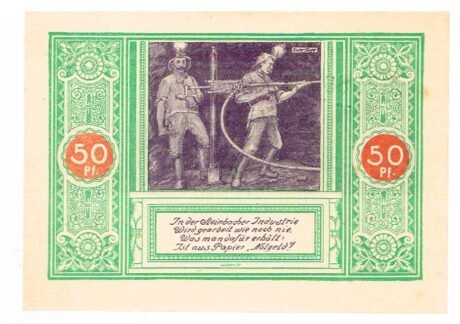 Реверс банкноты 50 fenigów (Niemcy)
