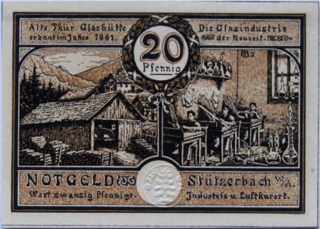 Аверс банкноты 20 fenigów (Niemcy) 1921