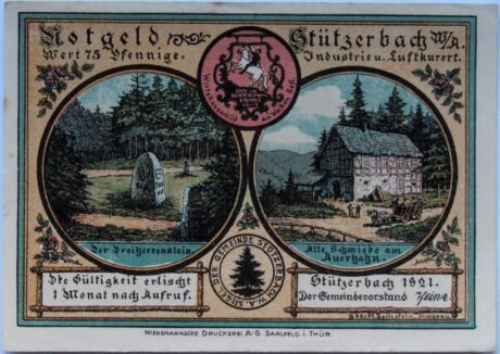 Аверс банкноты 75 пфеннигов (Германия) 1921 года