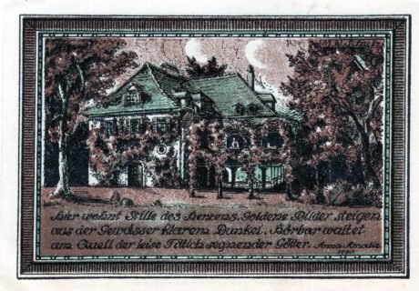 Реверс банкноты 25 fenigów (Niemcy) 1921