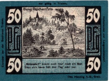 Реверс банкноты 50 fenigów (Niemcy) 1921