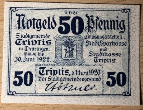 Аверс банкноты 50 fenigów (Niemcy) 1920