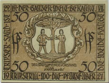 Аверс банкноты 50 fenigów (Niemcy) 1921