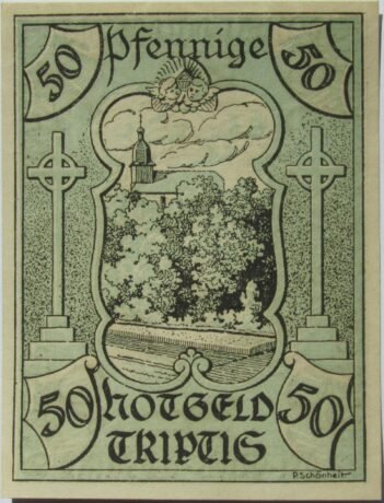 Реверс банкноты 50 fenigów (Niemcy) 1921