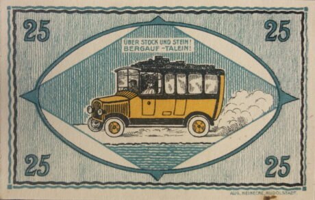 Реверс банкноты 25 fenigów (Niemcy) 1921